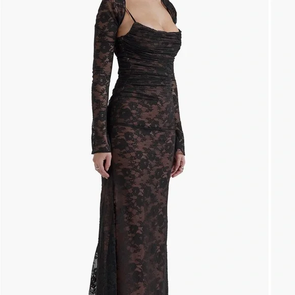 House of CB Black Lace Corset Dress - Picture 5 of 12